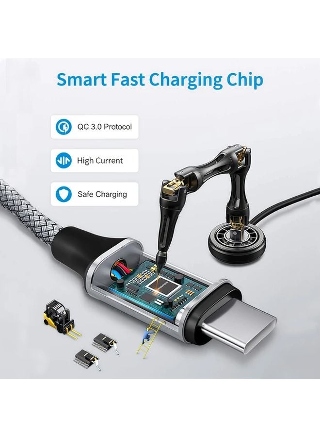 10Gbps USB A To Type C Fast Charging Cable 196 85 Inch For iPhone 16 Galaxy S24 PS5 - Image 4